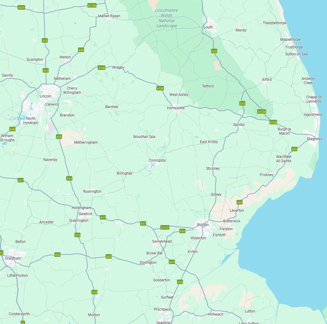 Service Areas Map - Lincolnshire